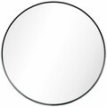 Solid Storage Supplies Ultra Brushed Black Stainless Steel Round Wall Mirror SO2960544